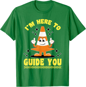 Traffic Cone Halloween Costume I'm Here To Guide You T-Shirt - T-Shirt | Irish Green