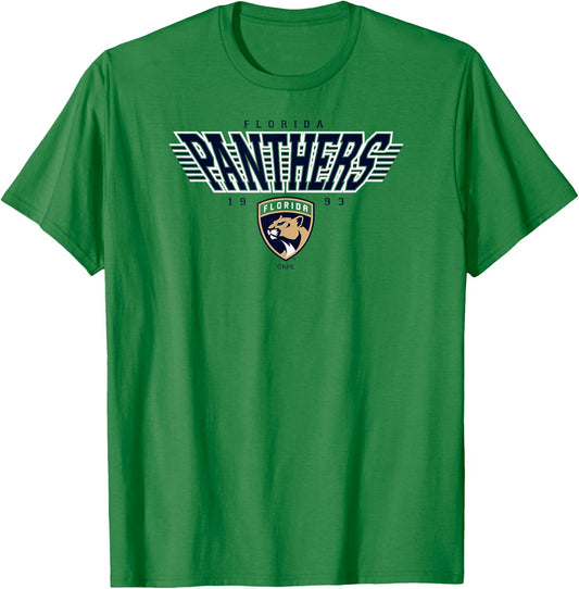 Florida Panthers Laser Red Officially Licensed T-Shirt - T-Shirt | Irish Green