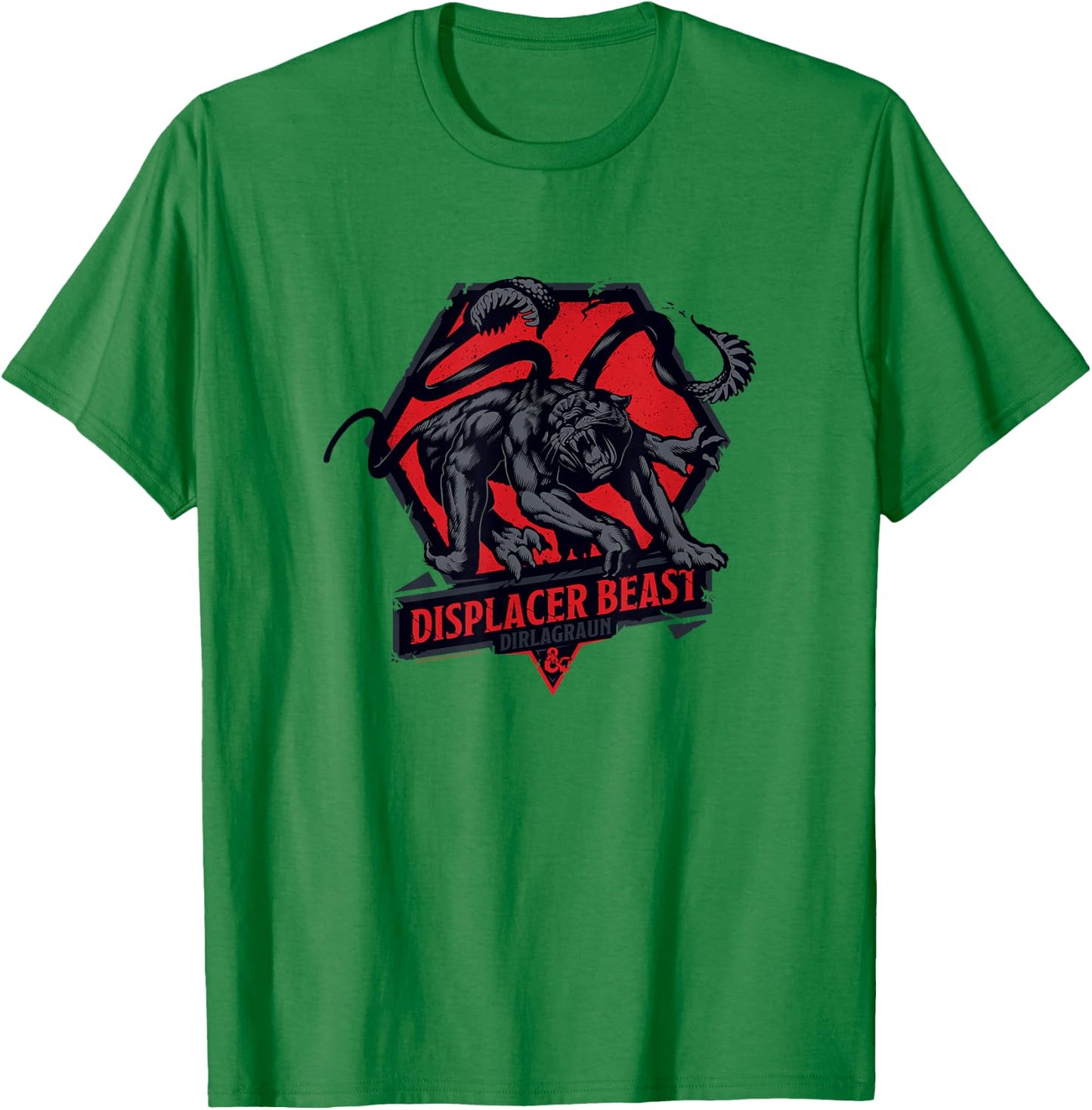 Dungeons & Dragons Displacer Beast Dirlagraun Epic Logo T-Shirt - T-Shirt | Irish Green
