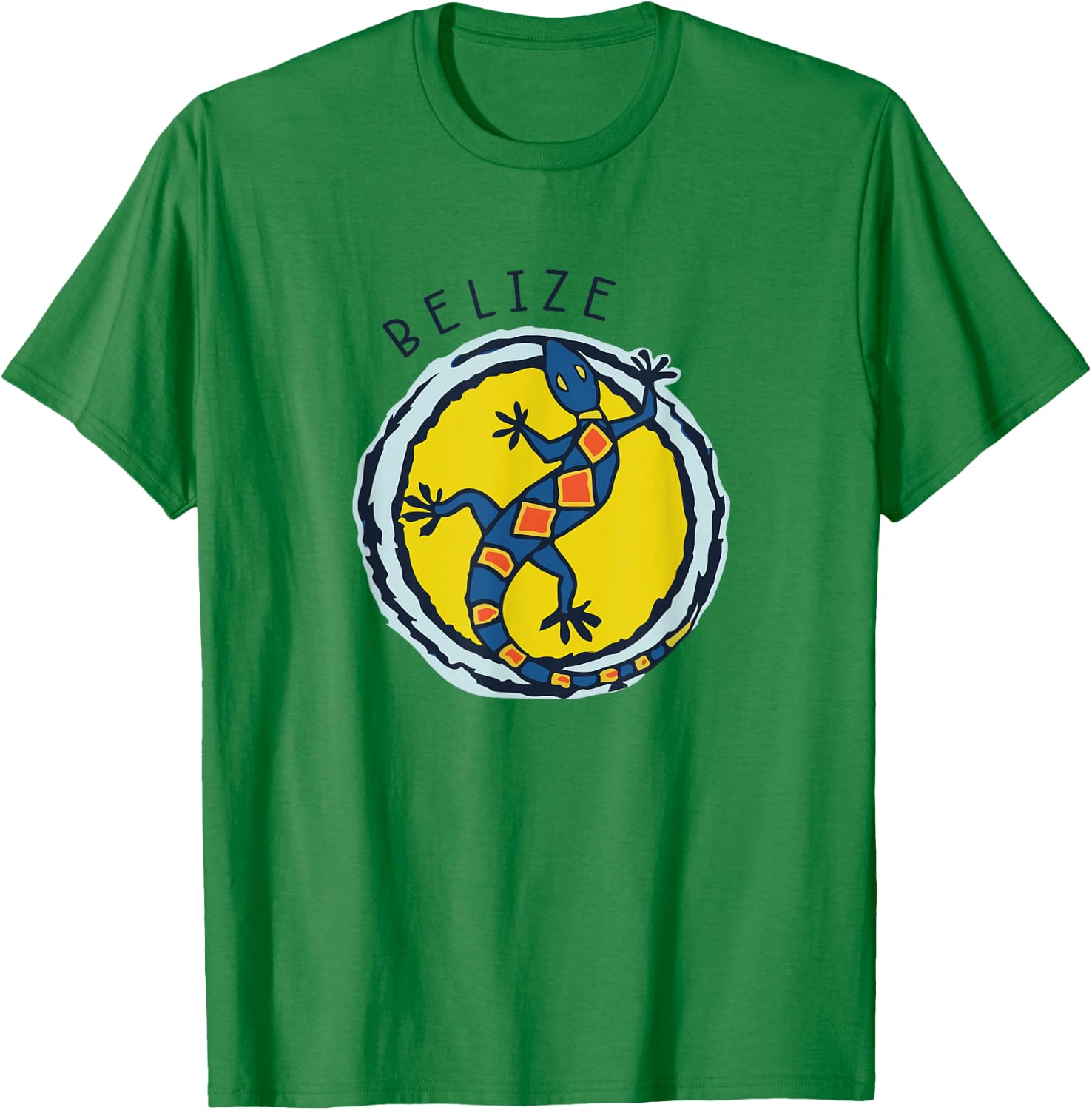Belize Souvenirs Gecko Graphic T-Shirt - T-Shirt | Irish Green