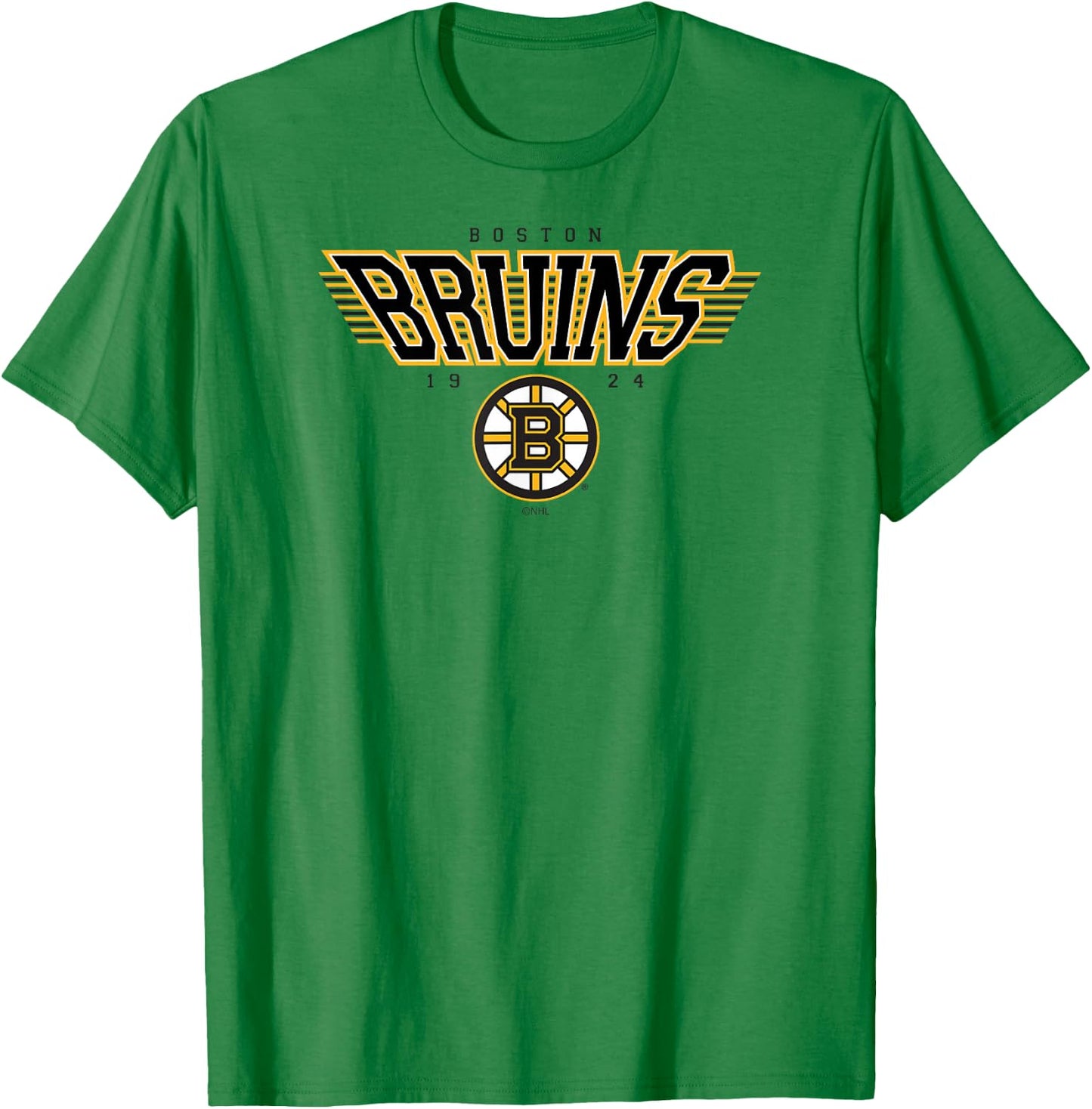 Boston Bruins Laser Gray Officially Licensed T-Shirt - T-Shirt | Irish Green