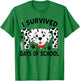 I Survived 100 Days Of School Dalmatian Dog Teacher Kids T-Shirt - T-Shirt | Irish Green