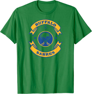 Buffalo Sabres Blaze White Officially Licensed T-Shirt - T-Shirt | Irish Green