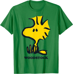 Peanuts Woodstock Sit Down , White, S T-Shirt - T-Shirt | Irish Green