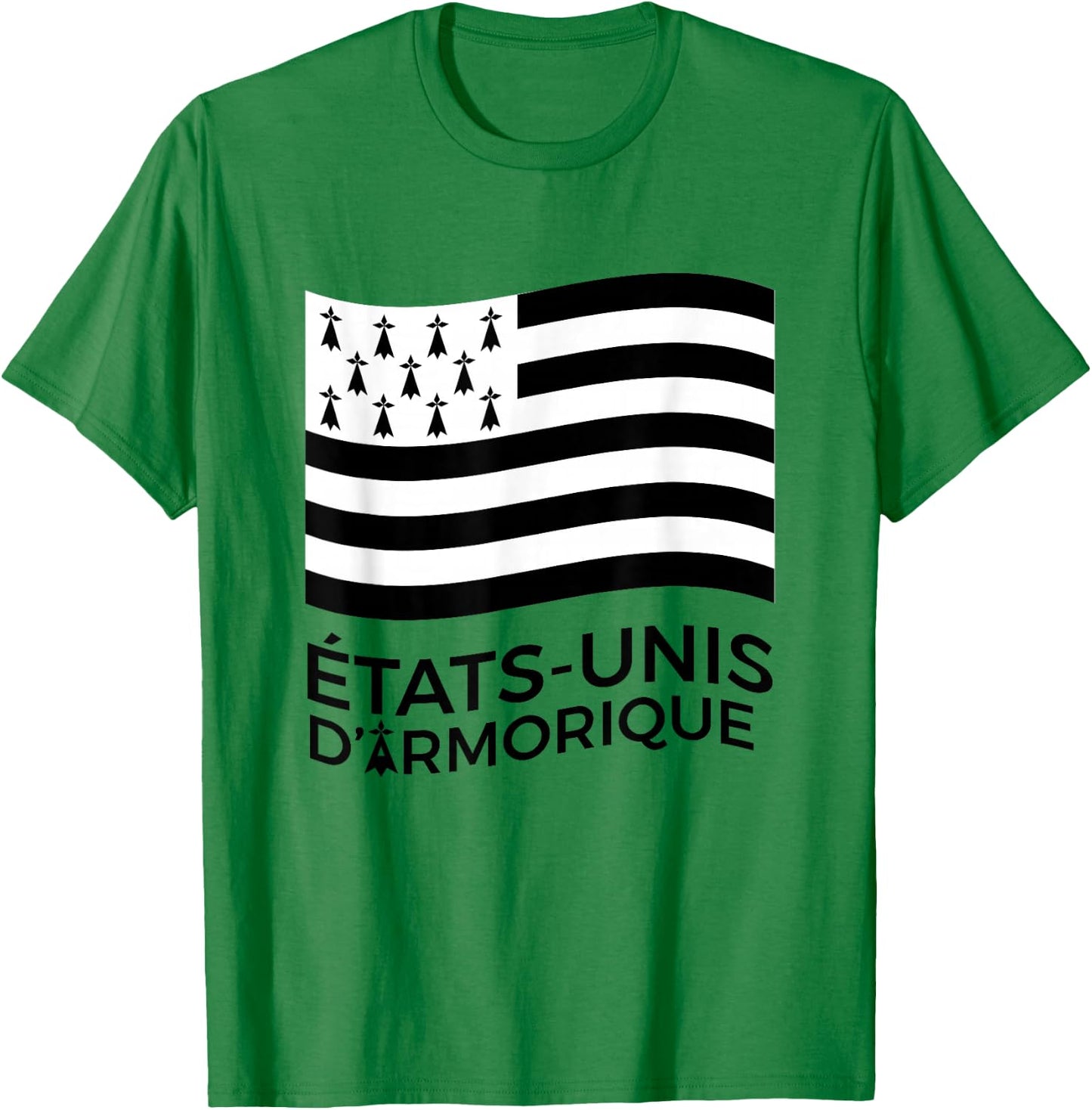 Gift Brittany United States of Armorique Humour Breton , white, S T-Shirt - T-Shirt | Irish Green