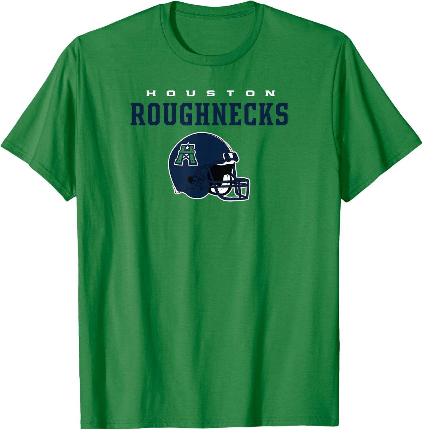 Houston Roughnecks UFL - Vintage Helmet - Houston Football T-Shirt - T-Shirt | Irish Green