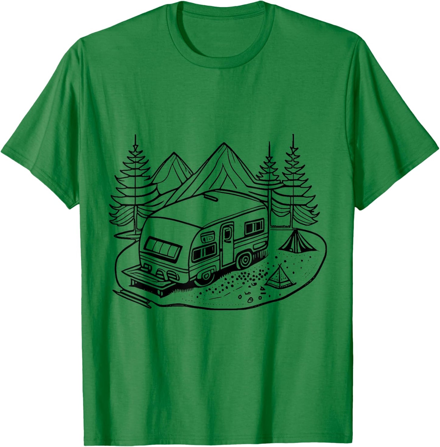 Coloring camping caravan and painting them yourself T-Shirt - T-Shirt | Irish Green