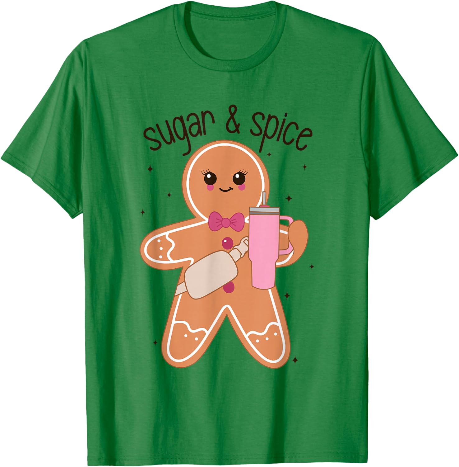 Gingerbread Sugar And Spice Tumbler Christmas Baking Team T-Shirt - T-Shirt | Irish Green