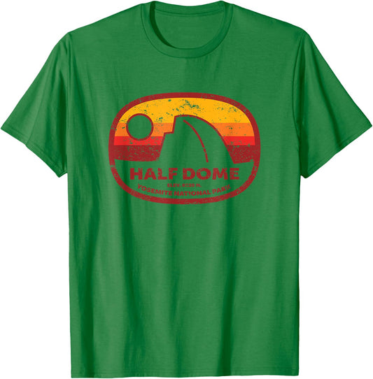 Retro Half Dome Yosemite Nat'l Park California souvenir T-Shirt - T-Shirt | Irish Green