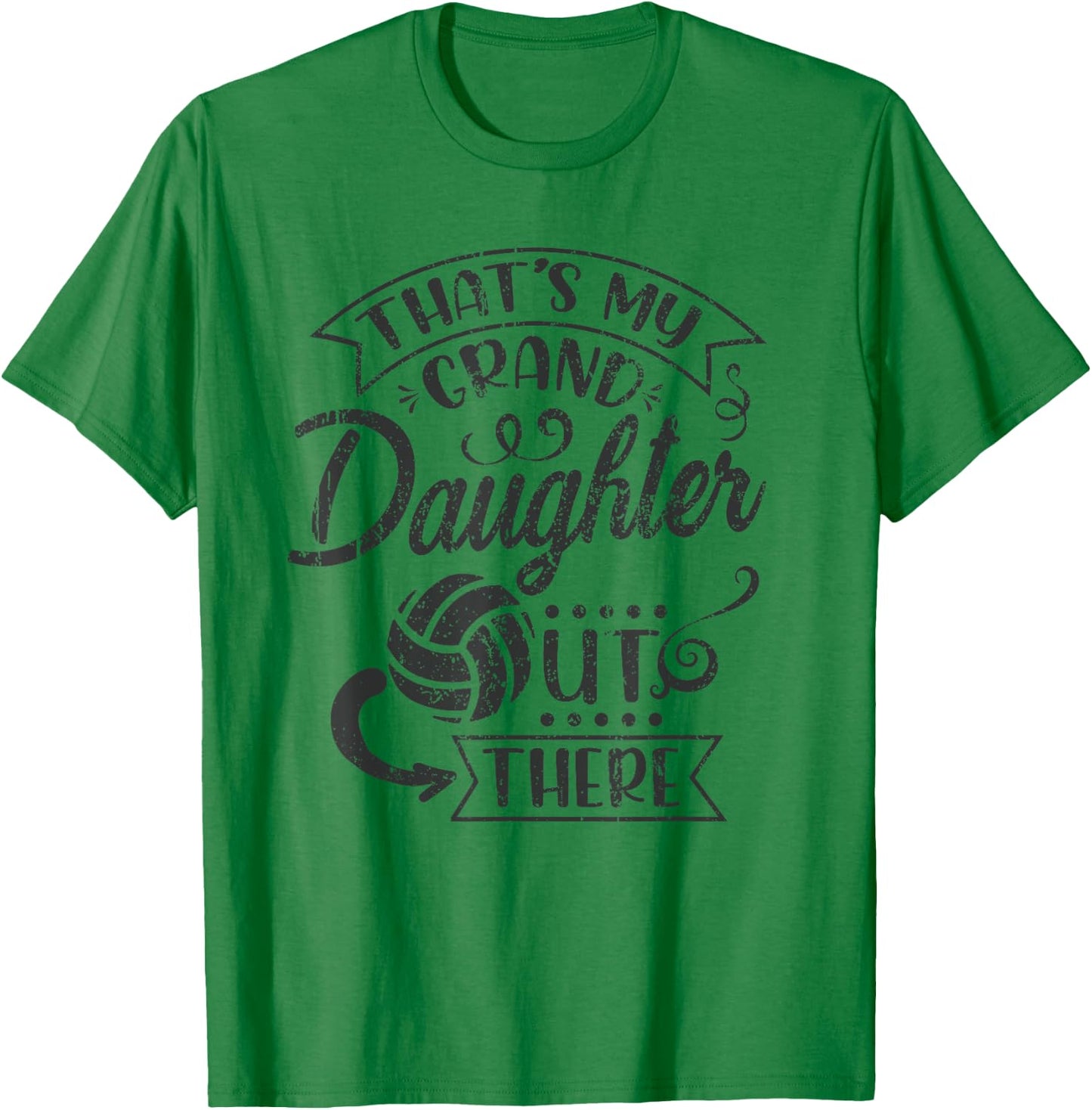 That's My Granddaughter Out There Volleyball Grandma T-Shirt - T-Shirt | Irish Green