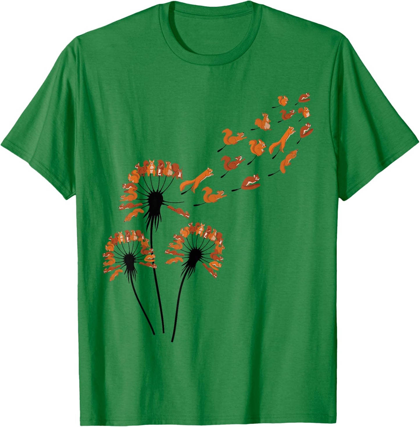 Dandelion Squirrel Stuff for Squirrel Lover | Squirrel T-Shirt - T-Shirt | Irish Green