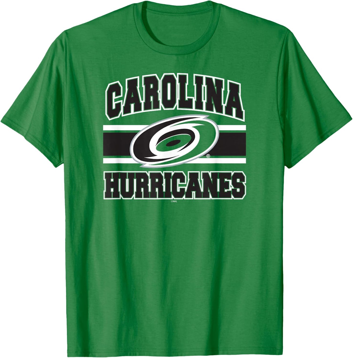 Carolina Hurricanes Stripe Red Officially Licensed T-Shirt - T-Shirt | Irish Green