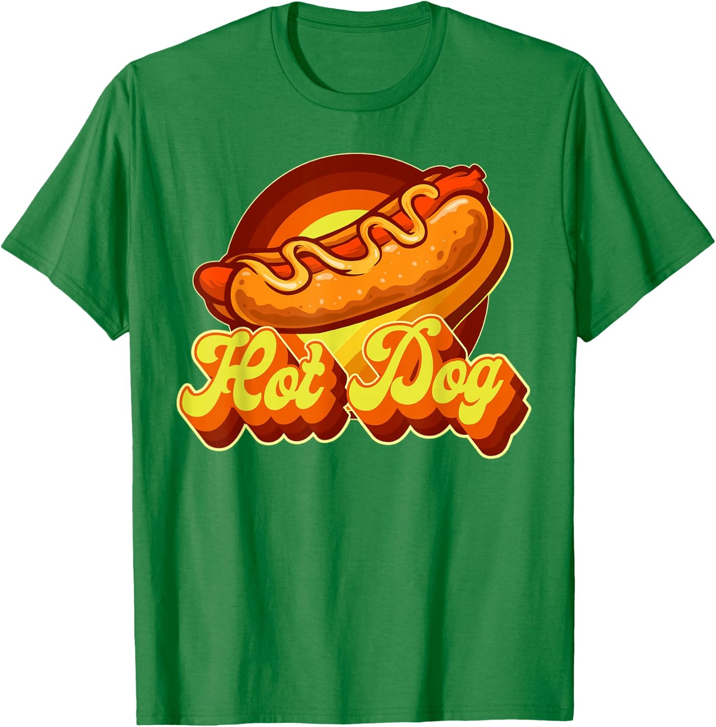 Hot Dog Adult Retro Vintage Hot Dog , White T-Shirt - T-Shirt | Irish Green