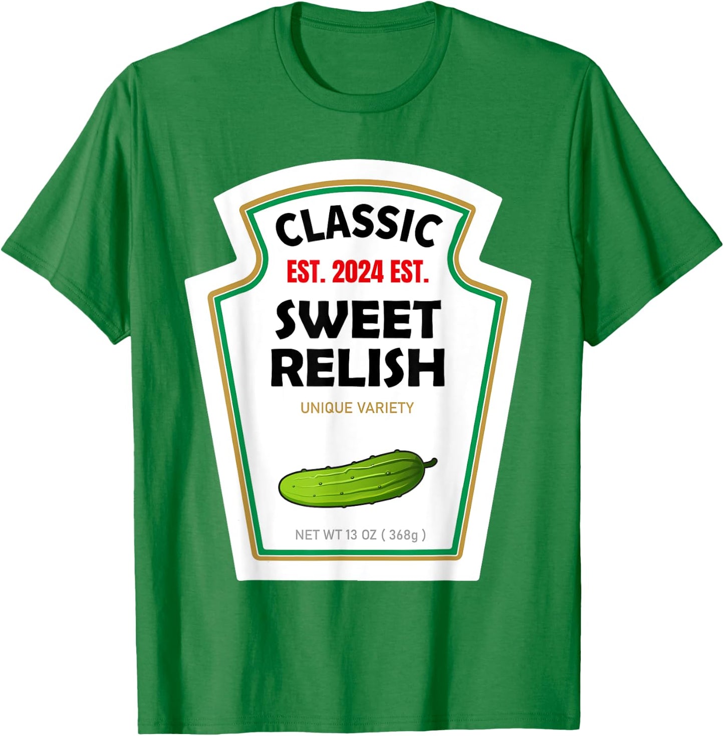 Sweet Relish DIY Halloween Costume Condiment Green Pickle T-Shirt - T-Shirt | Irish Green