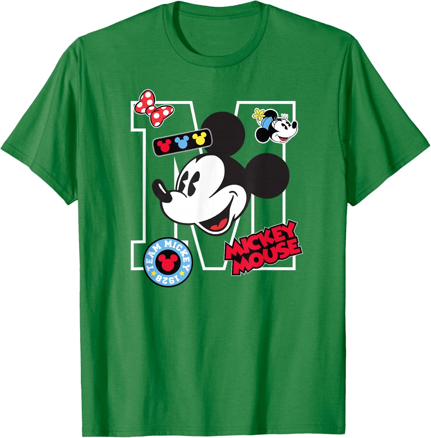 Disney Mickey Mouse Big M T-Shirt - T-Shirt | Irish Green