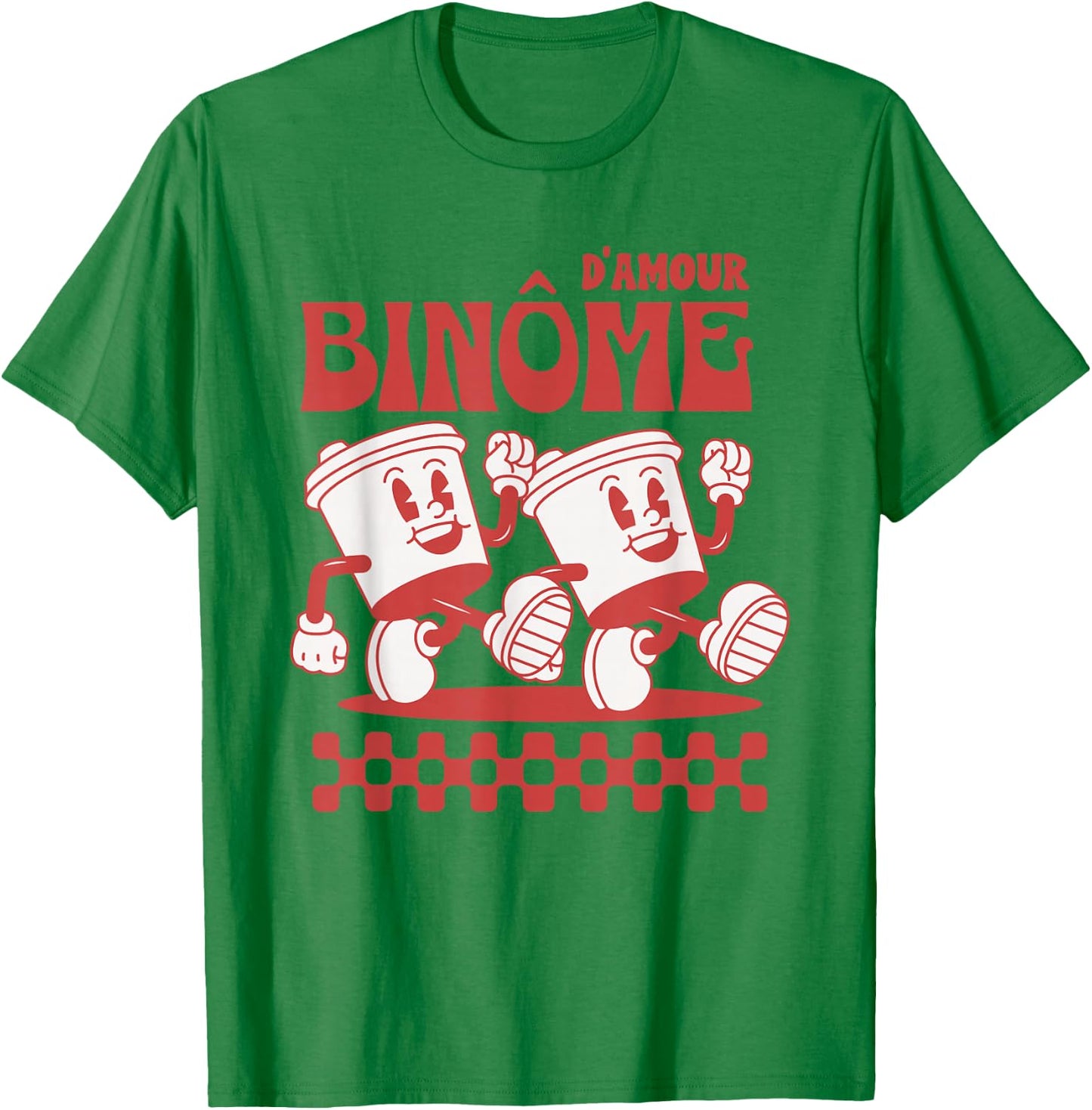 Binôme d'amour Gift Binomial Work Humor Colleague , white, S T-Shirt - T-Shirt | Irish Green