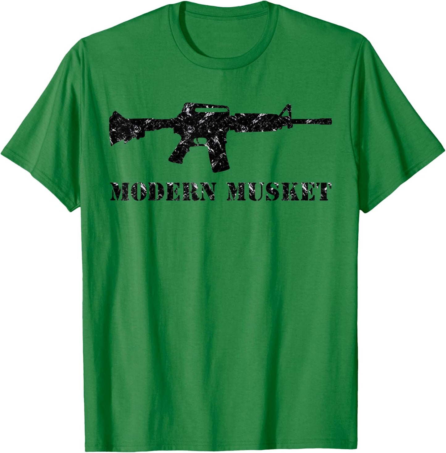 Modern Musket AR15 M16 M4 Black Assault Rifle Carbine Shirt T-Shirt - T-Shirt | Irish Green