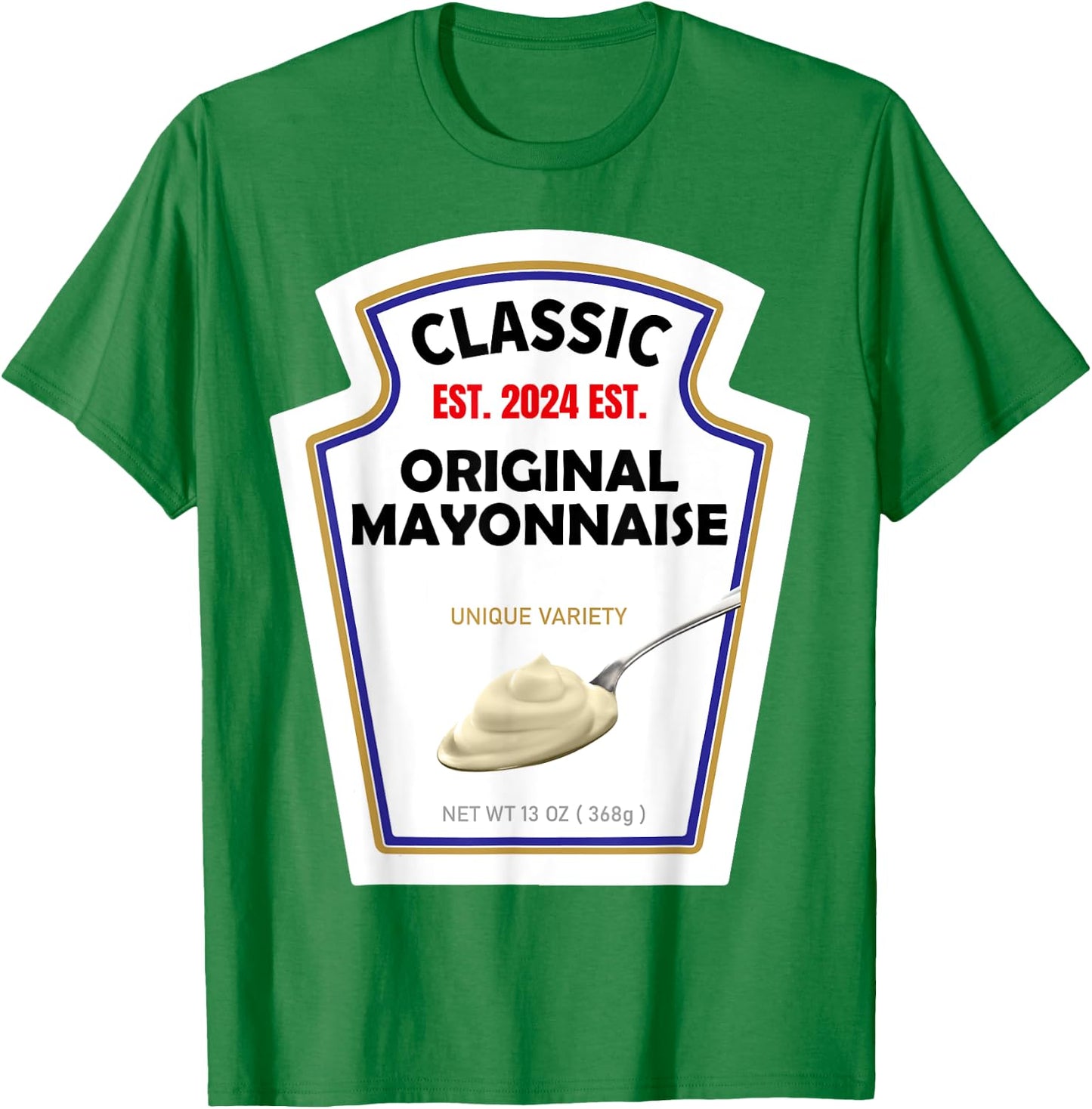 White Mayonnaise DIY Halloween Costume Couples & Group Mayo T-Shirt - T-Shirt | Irish Green