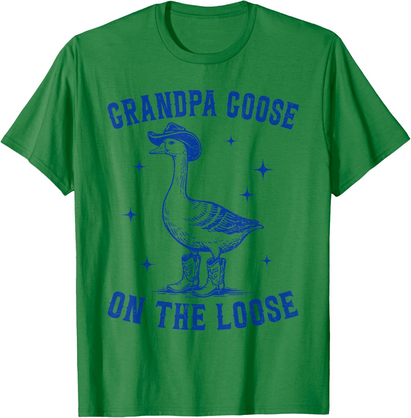 Grandpa Goose On The Loose Group Matching Western Family T-Shirt - T-Shirt | Irish Green