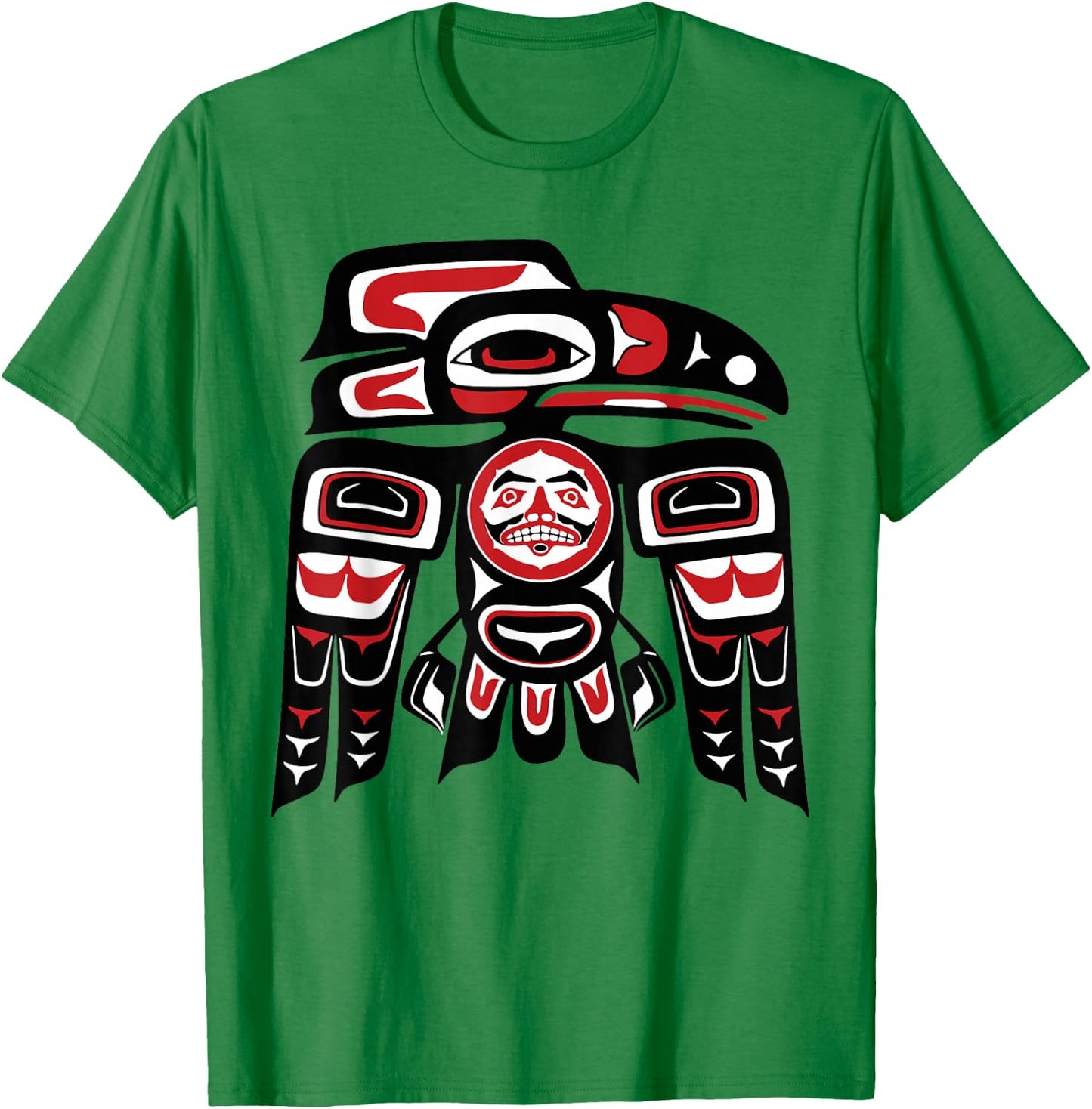 Haida Raven Native American, Raven Tlingit Men Women T-Shirt - T-Shirt | Irish Green