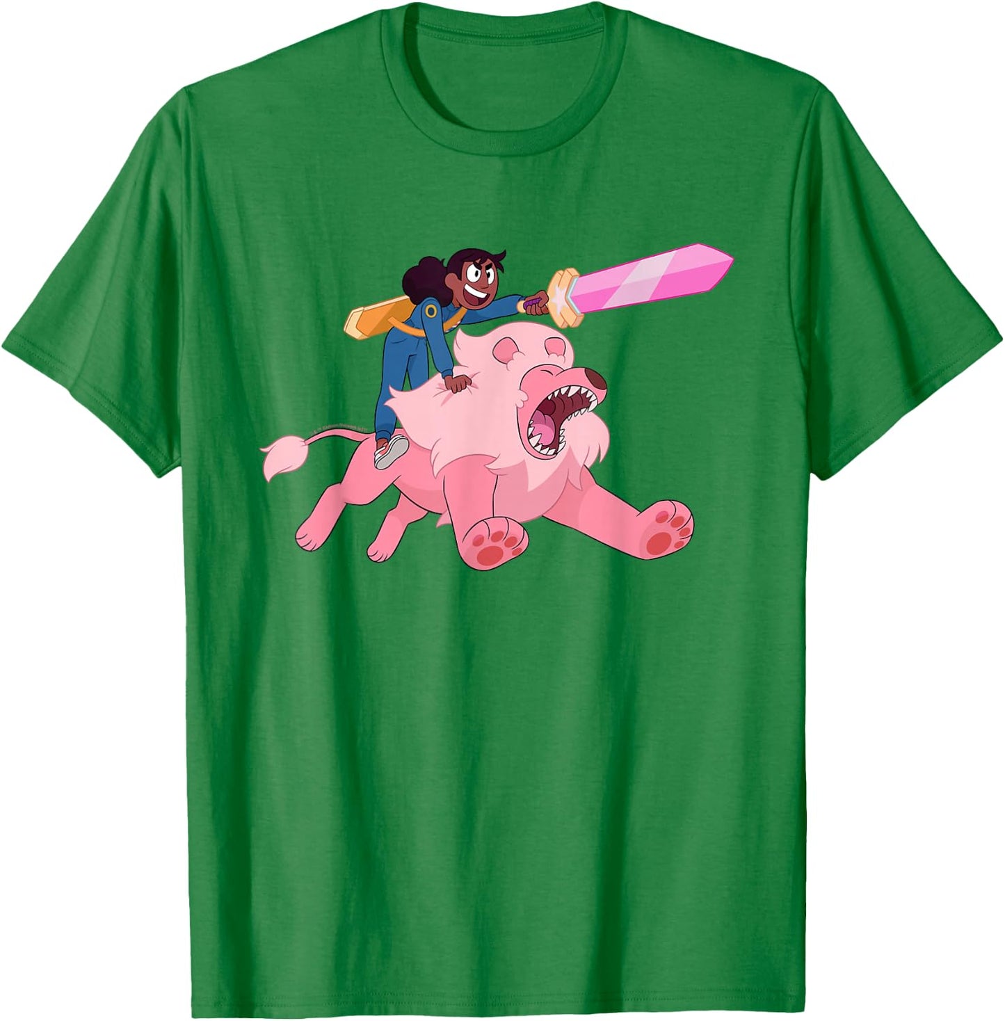 Steven Universe Connie and the Pink Lion T-Shirt - T-Shirt | Irish Green