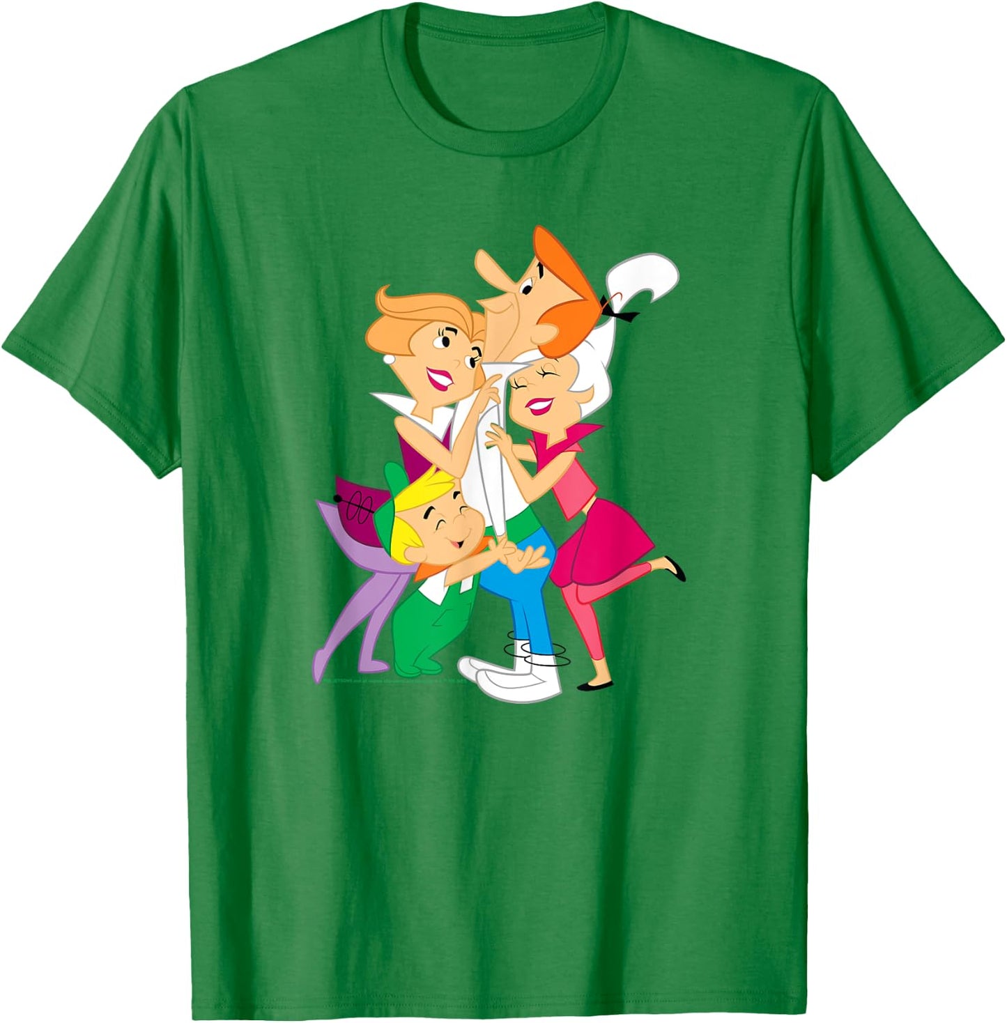 The Jetsons George Jane Judy Elroy Group Hug T-Shirt - T-Shirt | Irish Green