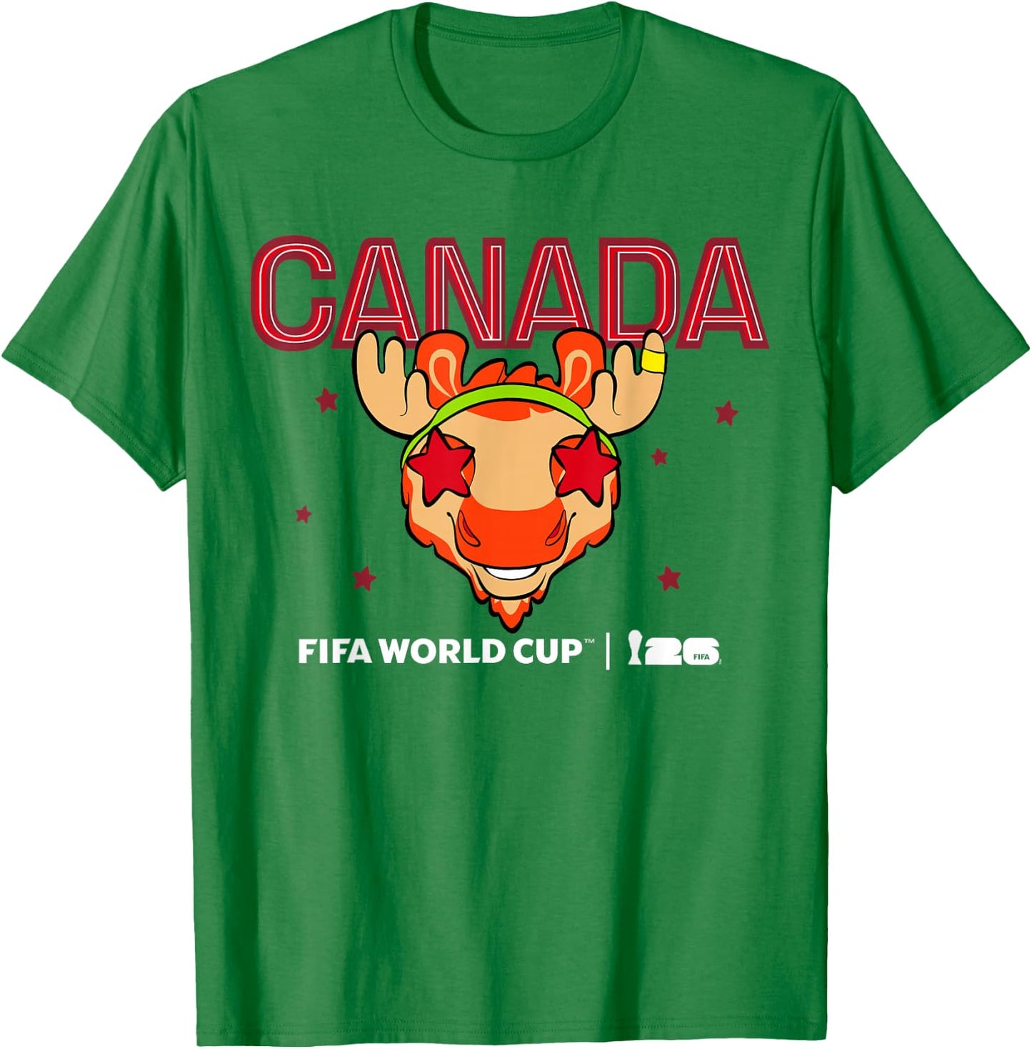 FIFA World CUP26 Canada Mascotte Stars T-Shirt - T-Shirt | Irish Green