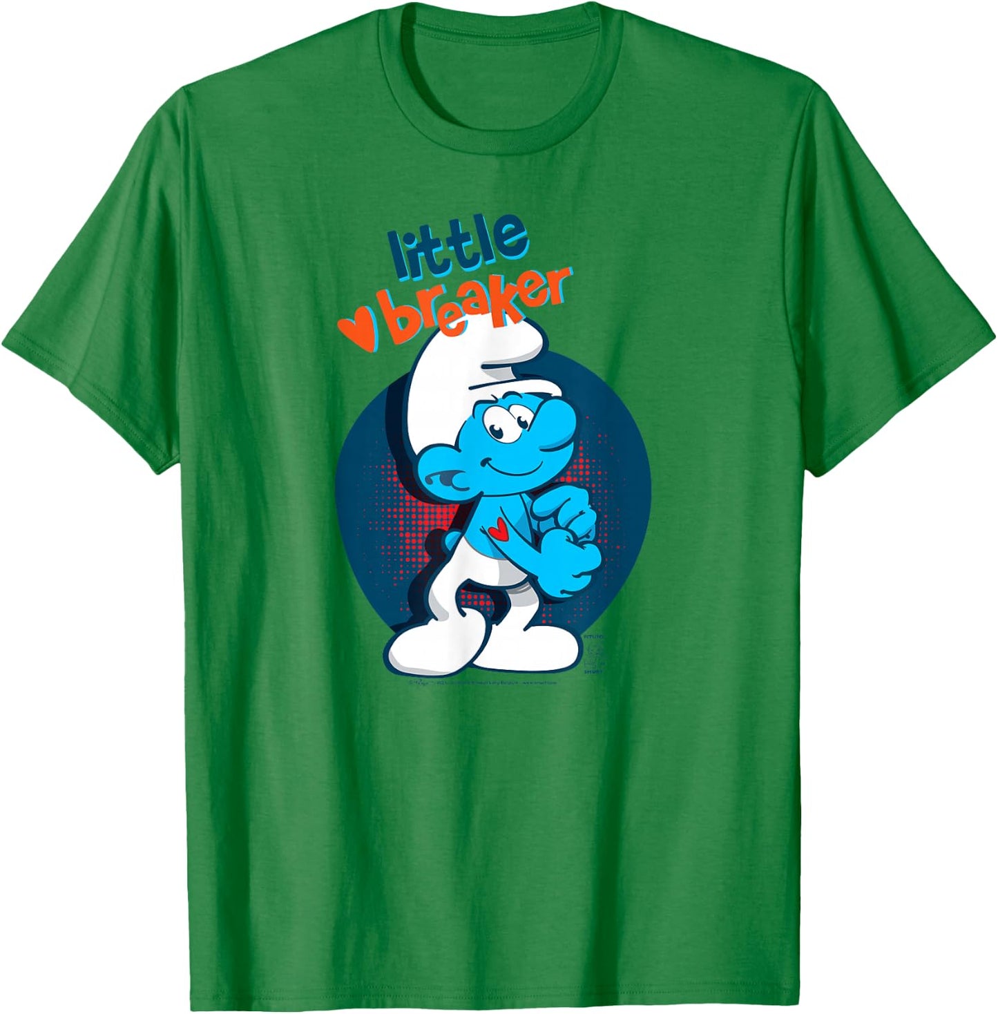The Smurfs Hefty Smurf Little Heart Breaker T-Shirt - T-Shirt | Irish Green
