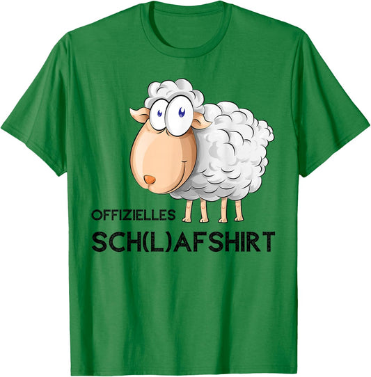 HYPNOTAO SHOP Official Sleep Shirt Sheep Pyjamas Nightdress Grey Small Classic Cartoon Sheep Sleep Shirt T-Shirt - T-Shirt | Irish Green