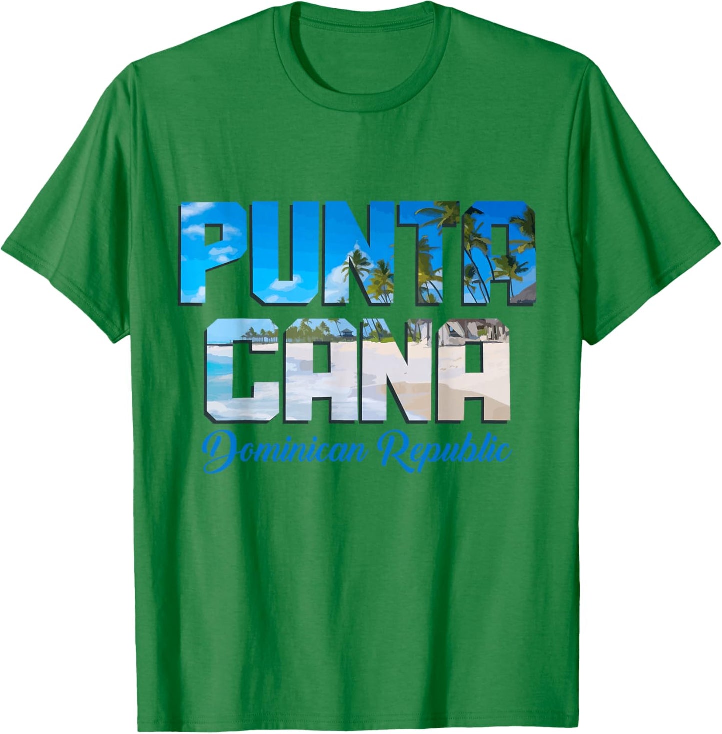 Punta Cana Dominican Republic Beach Surfer Souvenir Vintage T-Shirt - T-Shirt | Irish Green