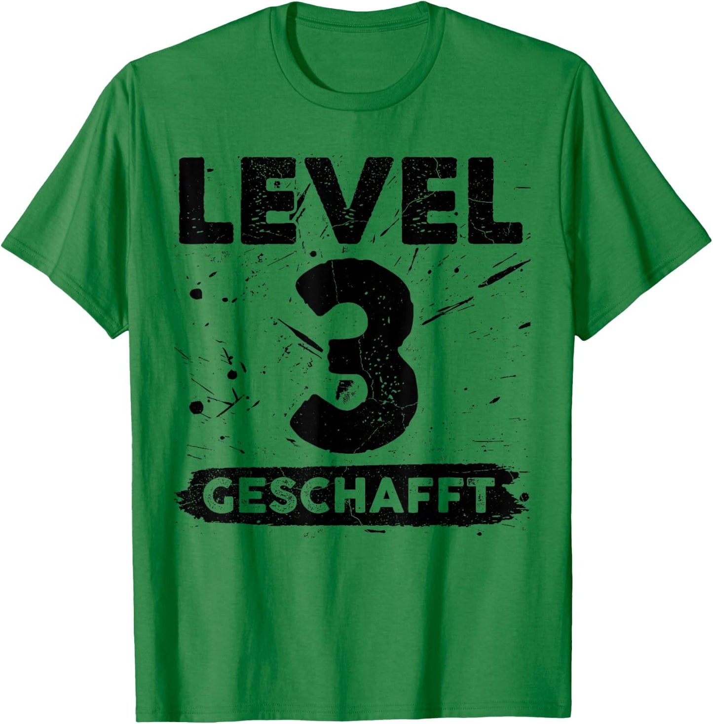 Level 3 Geschafft 3 Hochzeitstag 3 Jahre T-Shirt - T-Shirt | Irish Green