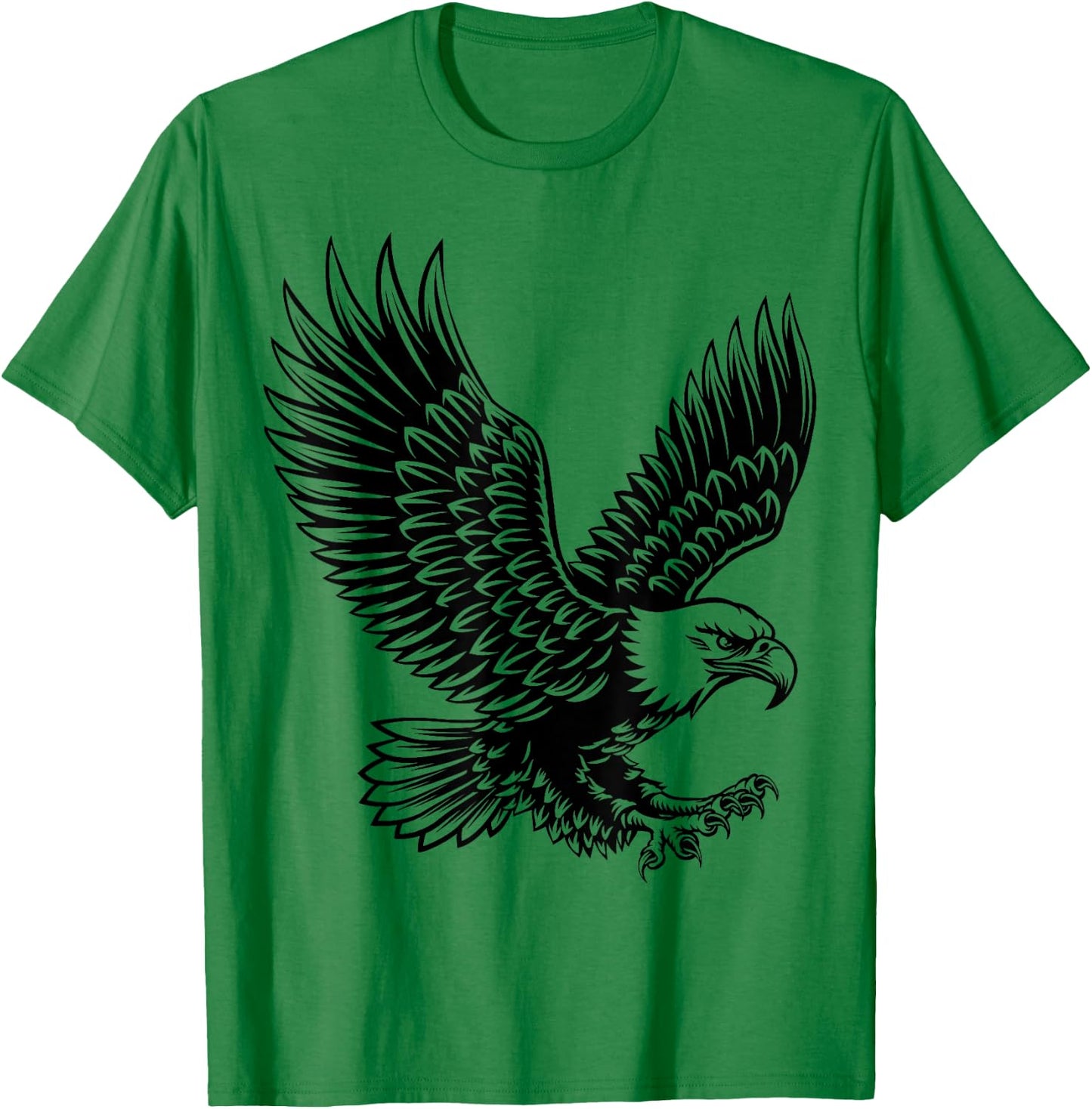 Bald Eagle Bird Wings Spread Flying T-Shirt - T-Shirt | Irish Green