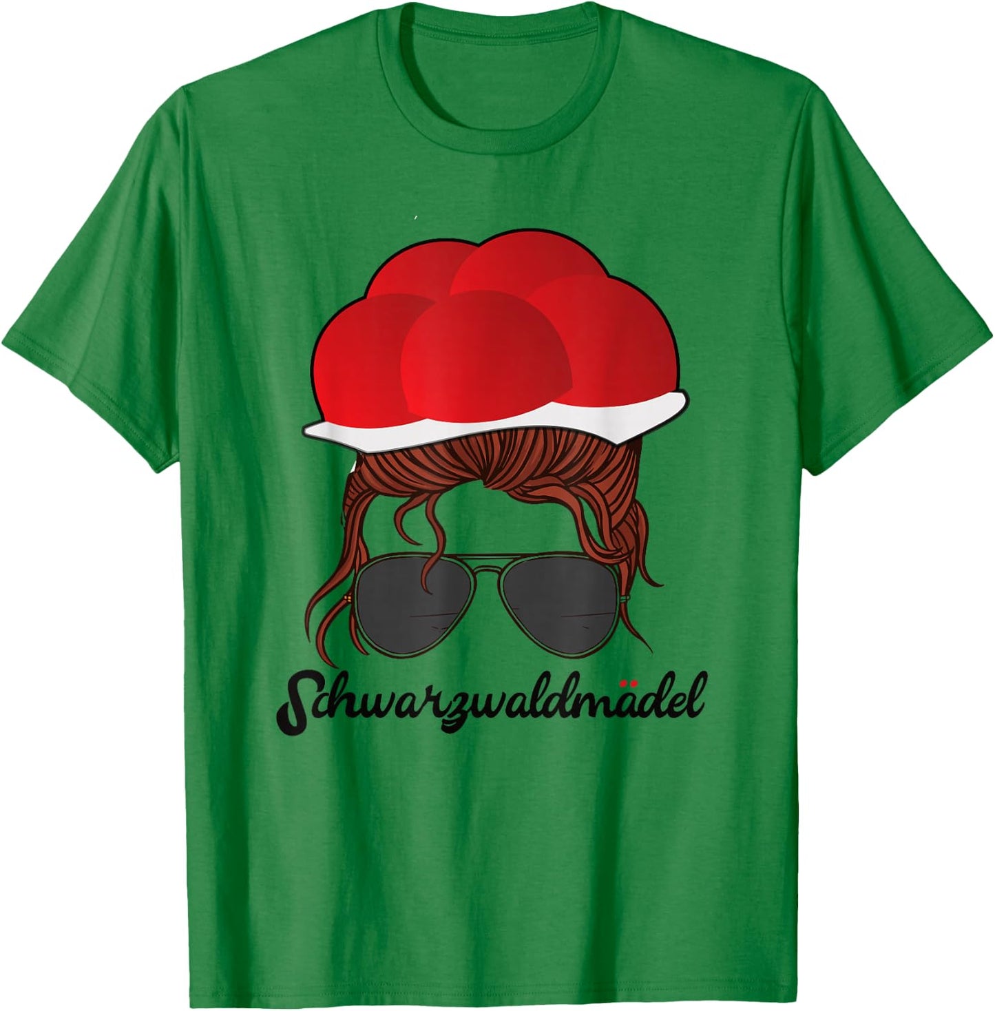 Schwarzwälder Schwarzwaldmädel Bollenhut Damen T-Shirt - T-Shirt | Irish Green