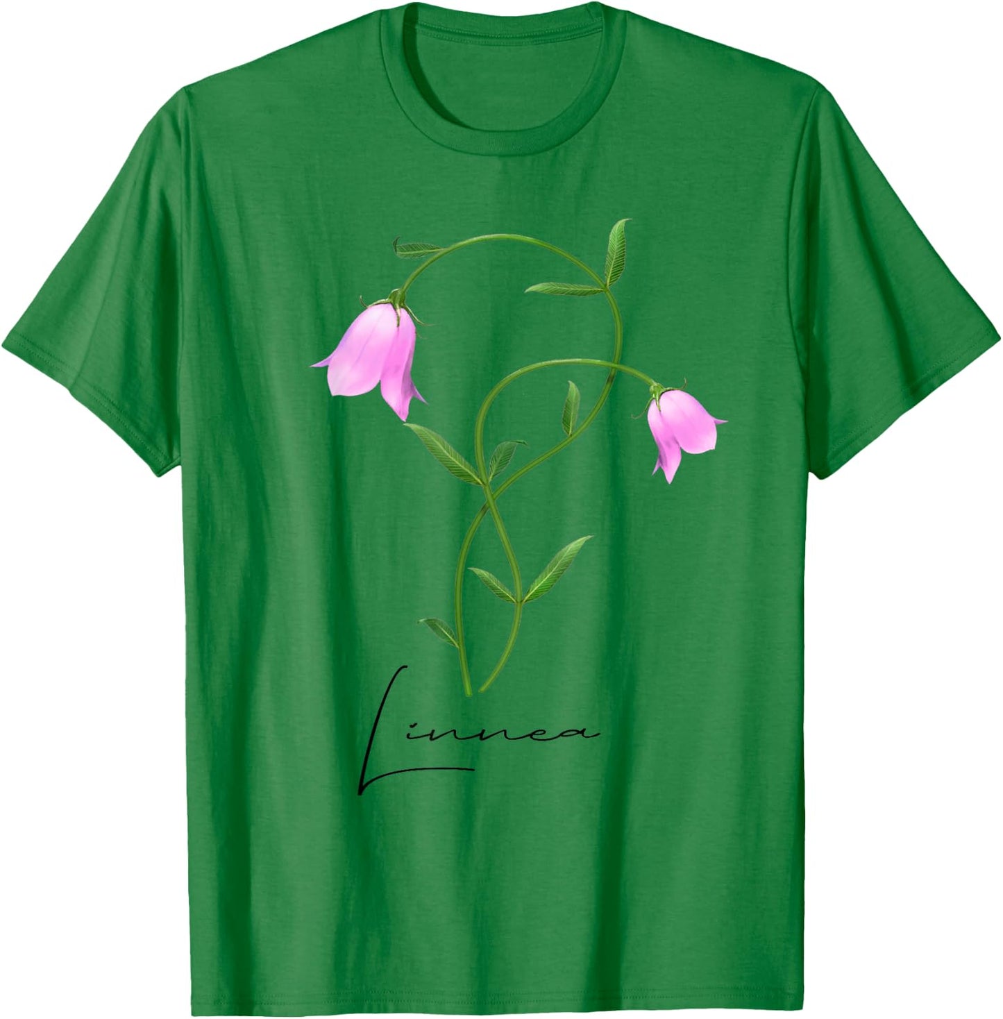 Linnea Flower Twinflower Wildflower Wild Flower Pink Flowers T-Shirt - T-Shirt | Irish Green