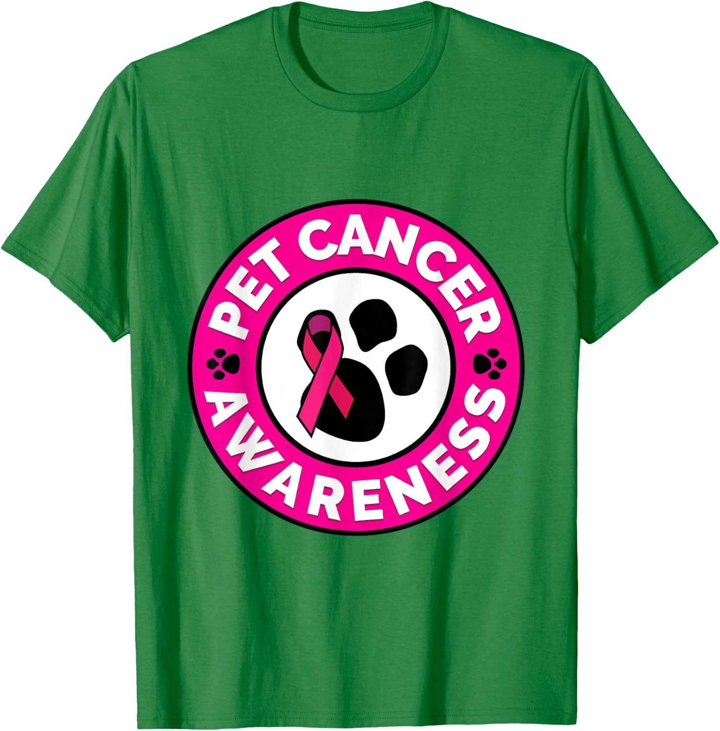 Pet Cancer Awareness T Shirt Canine Dog Cat Cancer Women Girls Kids T-Shirt - T-Shirt | Irish Green