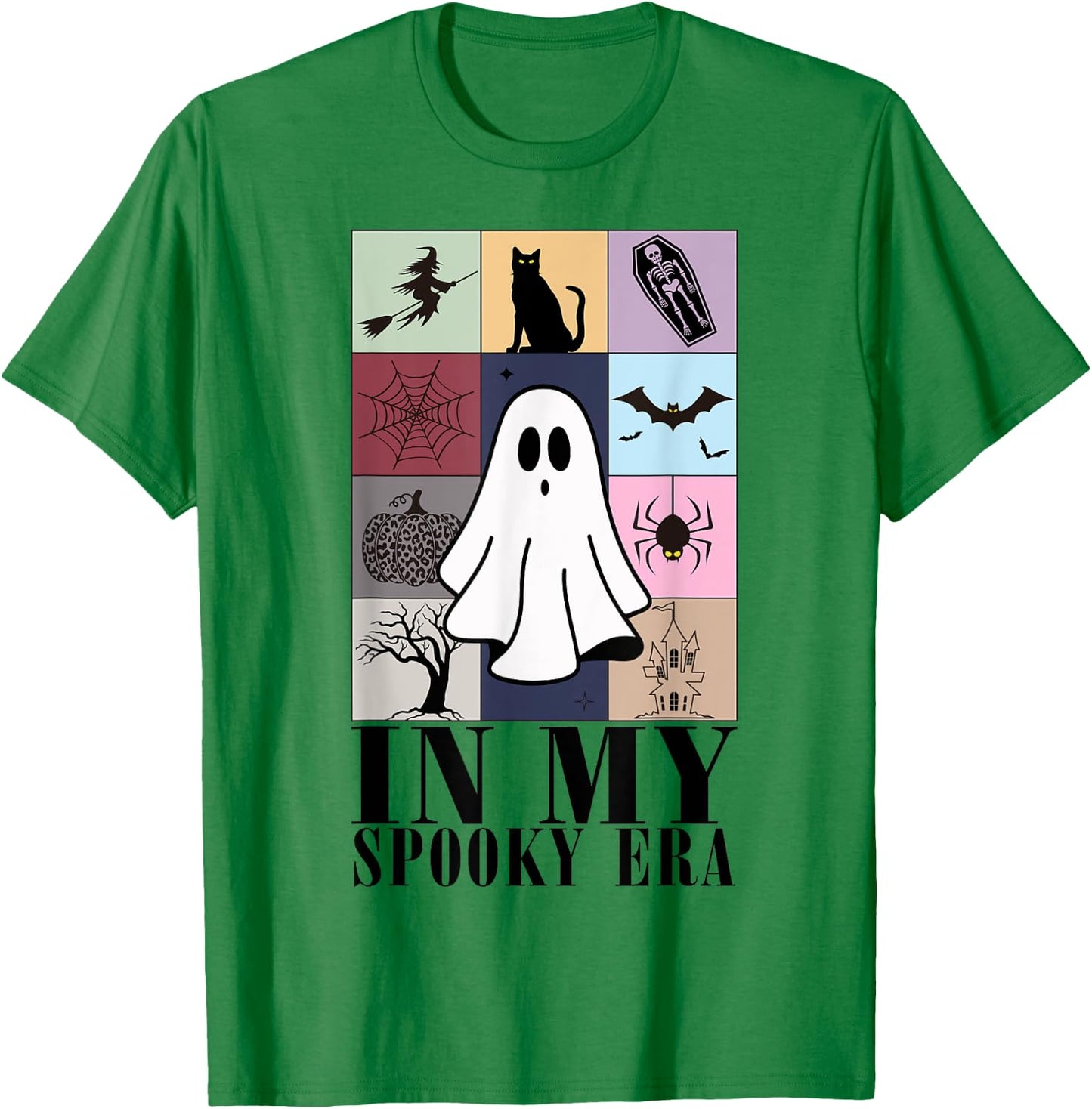 Funny Ghost Retro Halloween In My Spooky Era T-Shirt - T-Shirt | Irish Green