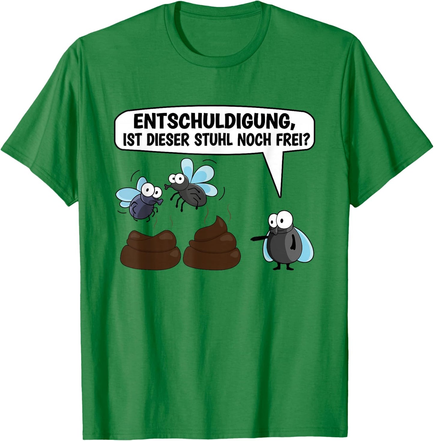 Fly Insect Entomology Word Play Poop Funny , gray, s T-Shirt - T-Shirt | Irish Green