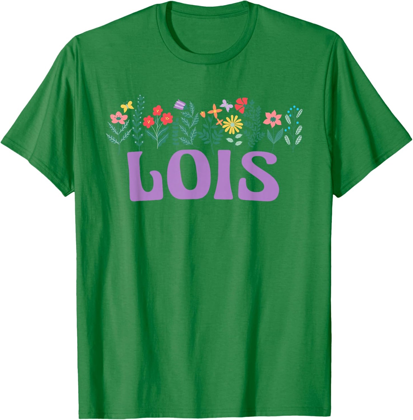 Wildflower Floral LOIS Name Mother's Day Women's T-Shirt - T-Shirt | Irish Green