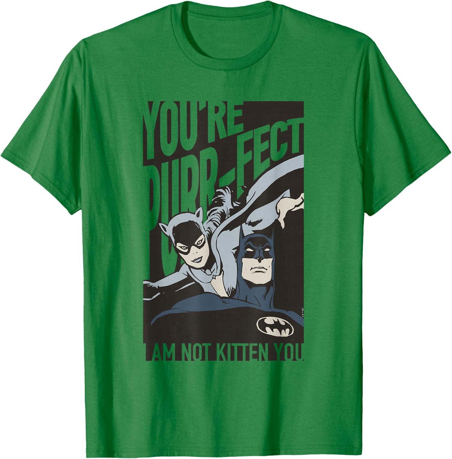 Batman Valentine's Day Catwoman You're Purrfect T-Shirt - T-Shirt | Irish Green