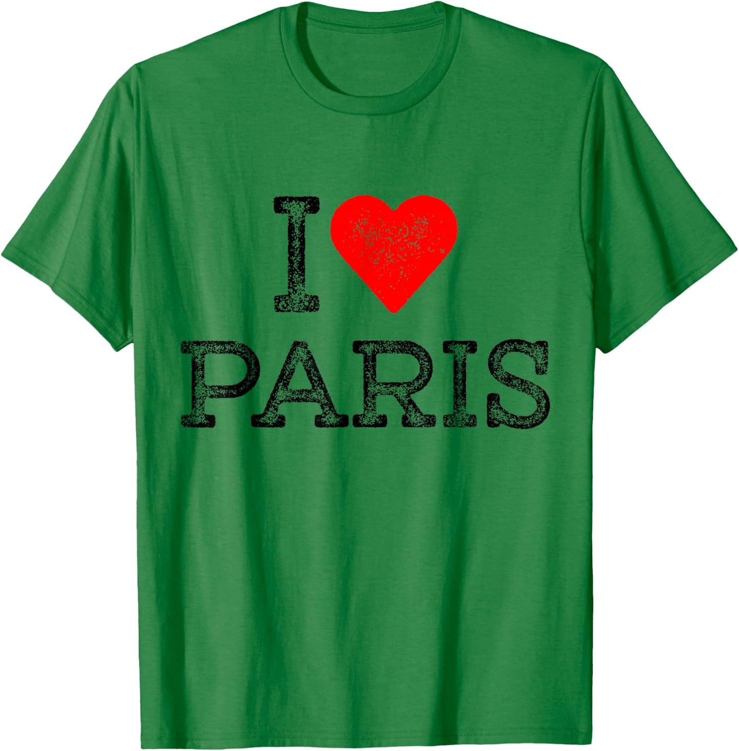 I Love Paris Souvenirs Red Heart Paris Merch France T-Shirt - T-Shirt | Irish Green