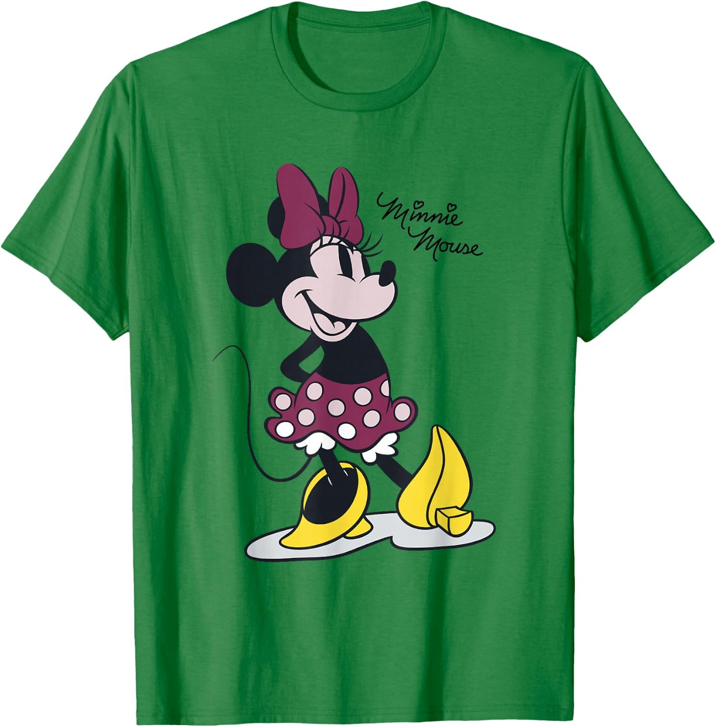 Disney Minnie Mouse Full Body Smiling Portrait T-Shirt - T-Shirt | Irish Green