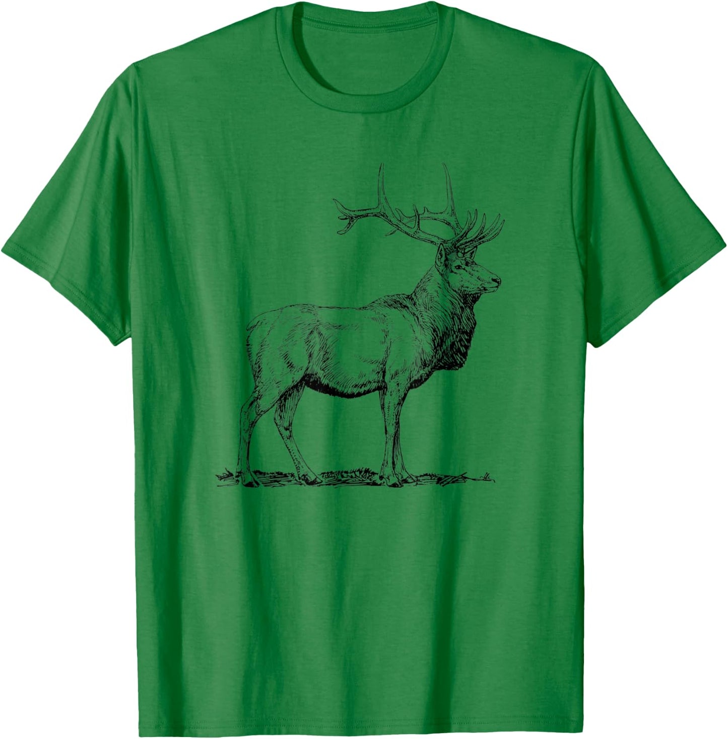 Cute Deer Whitetail Buck Illustration Graphic Boy & Girl T-Shirt - T-Shirt | Irish Green