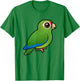 Cute Cartoon Puerto Rican Amazon Bird Fun Birdorable Parrot T-Shirt - T-Shirt | Irish Green