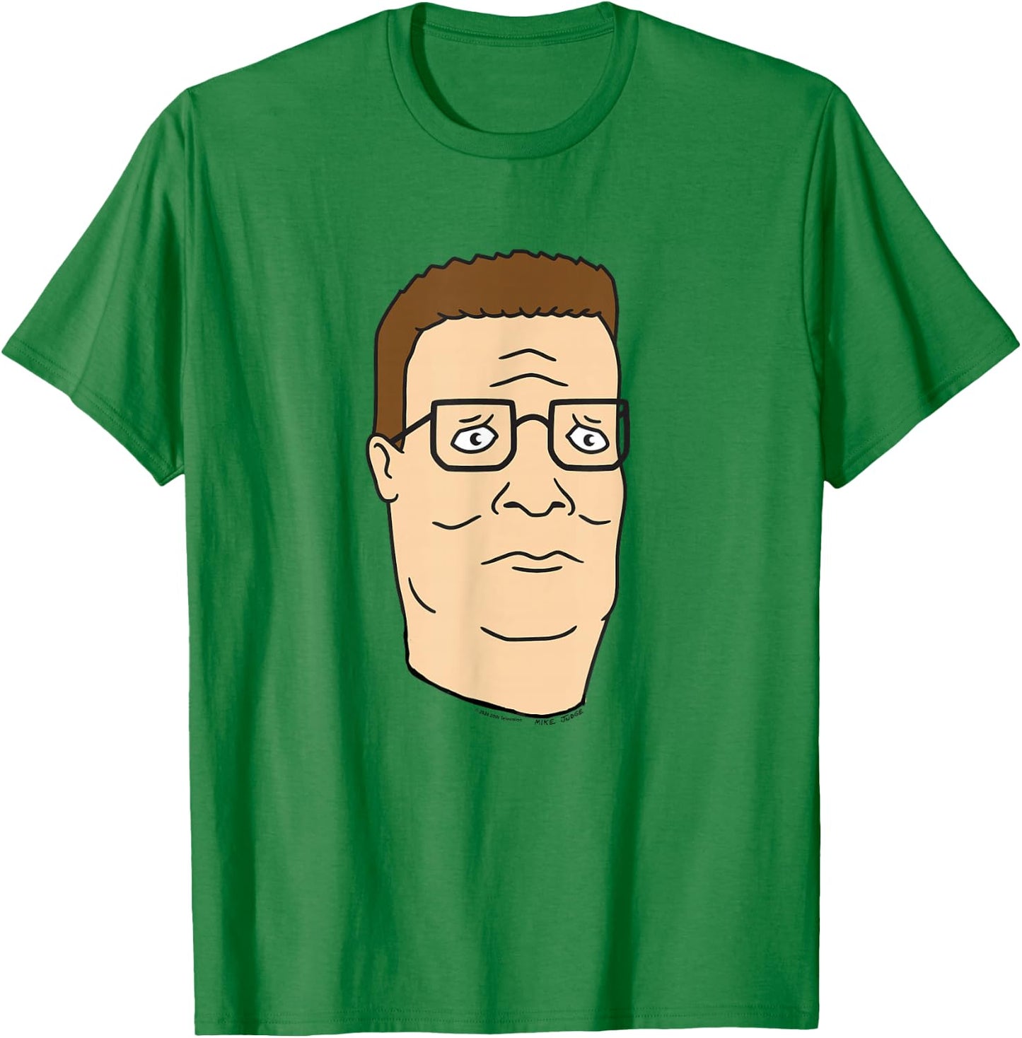 King Of The Hill Hank Hill Simple Portrait T-Shirt - T-Shirt | Irish Green