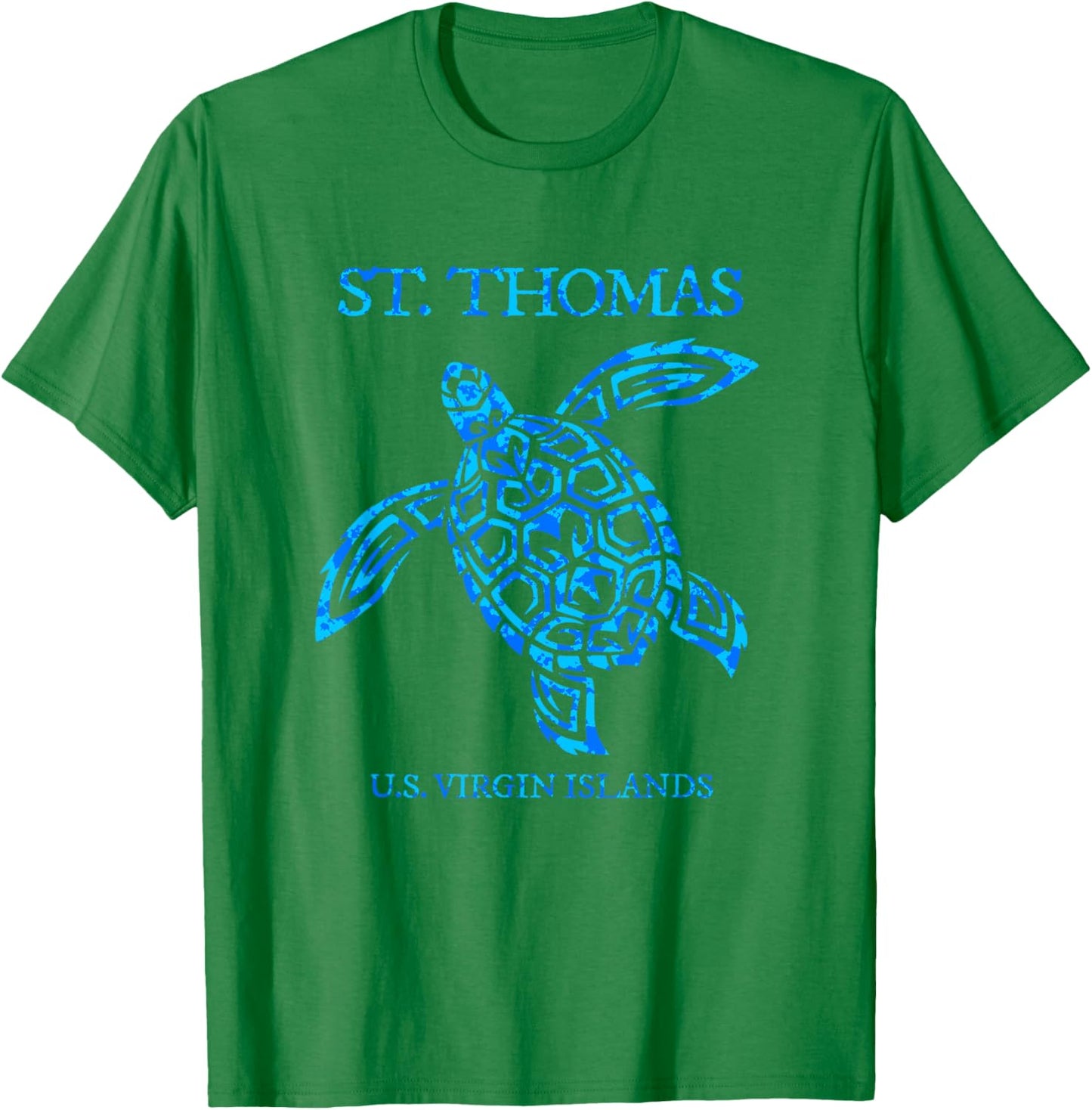 St Thomas Sea Turtles USVI Vacation Souvenir T-Shirt - T-Shirt | Irish Green