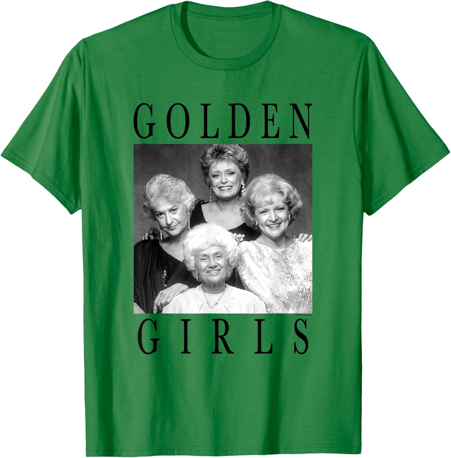 The Golden Girls Iconic Queens Vintage Group Shot Portrait , White T-Shirt - T-Shirt | Irish Green