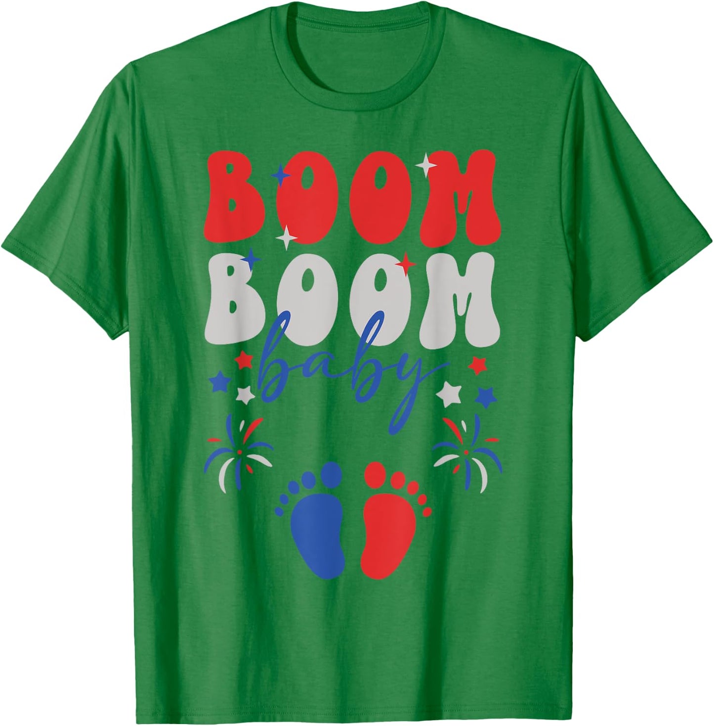 4th of July Baby Announcement 4th of July Pregnancy Reveal T-Shirt - T-Shirt | Irish Green