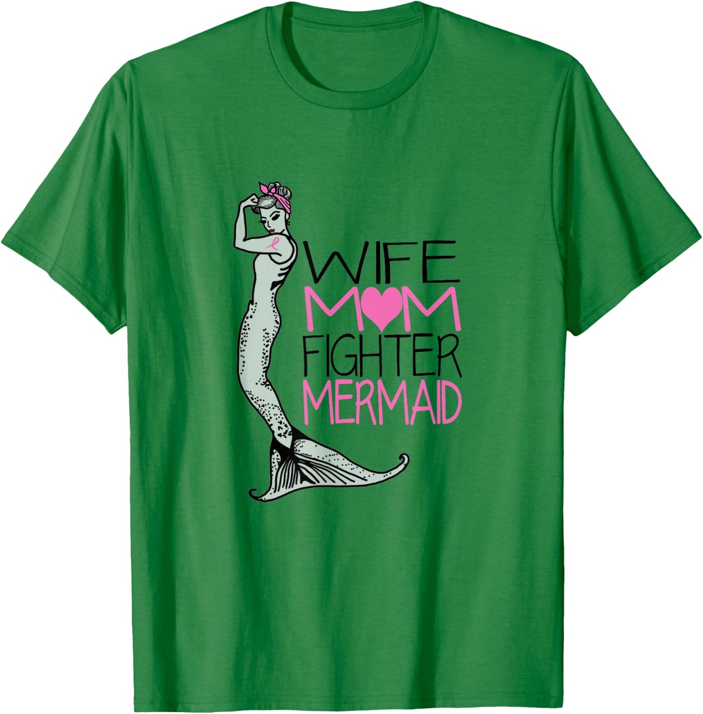Breast Cancer Shirts Mermaid Shirt Cancer Survivor Gifts T-Shirt - T-Shirt | Irish Green