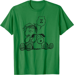 Peanuts - Linus Snoopy Snooze , blue T-Shirt - T-Shirt | Irish Green