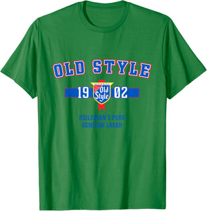 Old Style Genuine Lager Beer Ribbon Vintage 1902 Style T-Shirt - T-Shirt | Irish Green